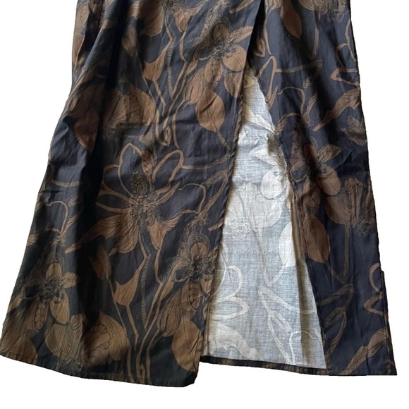 ✨NEW✨ Reformation Alfred Cotton Midi Dress in Brava Brown Black Floral Size 6 - Picture 5 of 10
